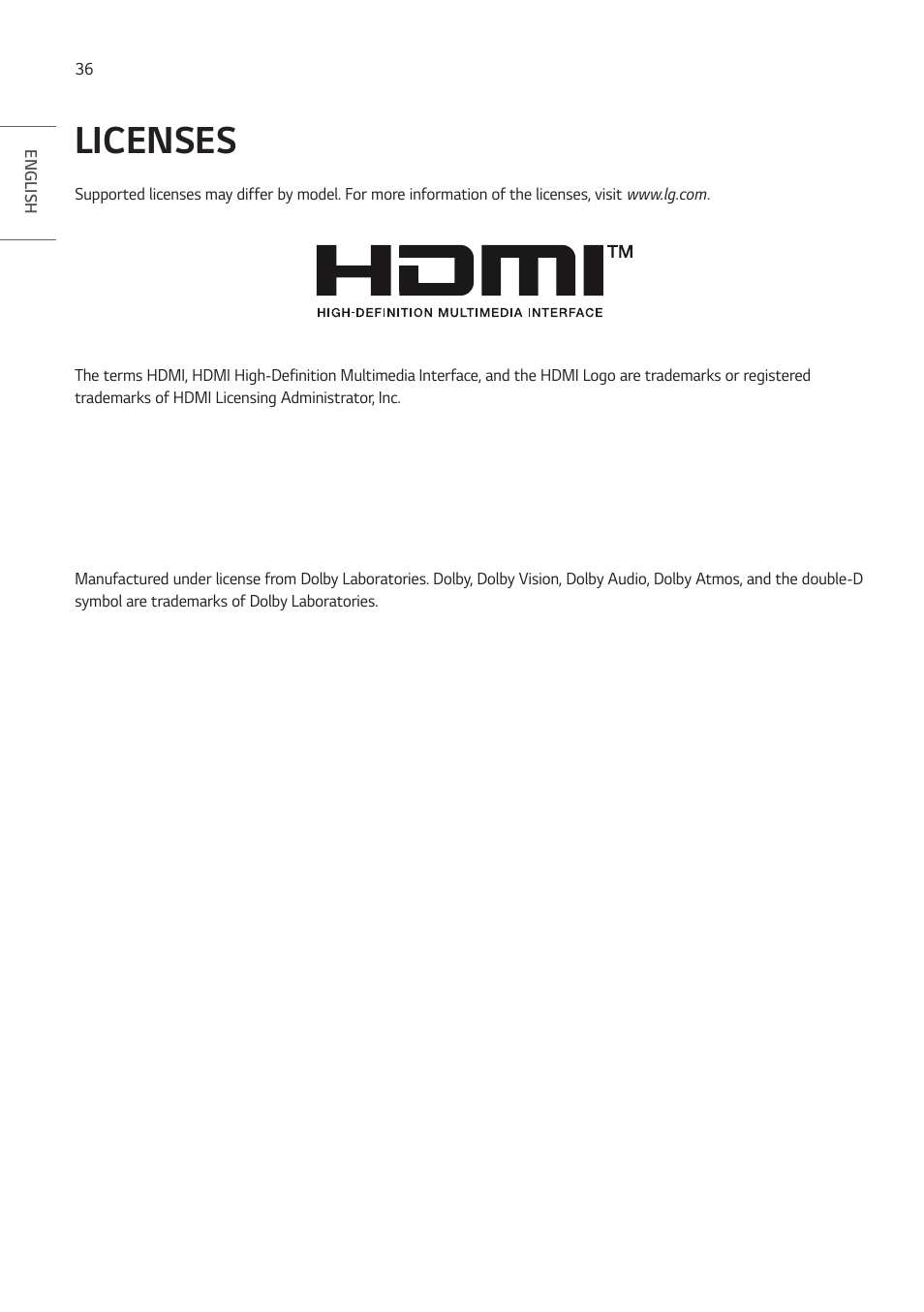 Licenses | LG VL5G-M 49" Full HD IPS LED Video Wall Display User Manual | Page 36 / 37
