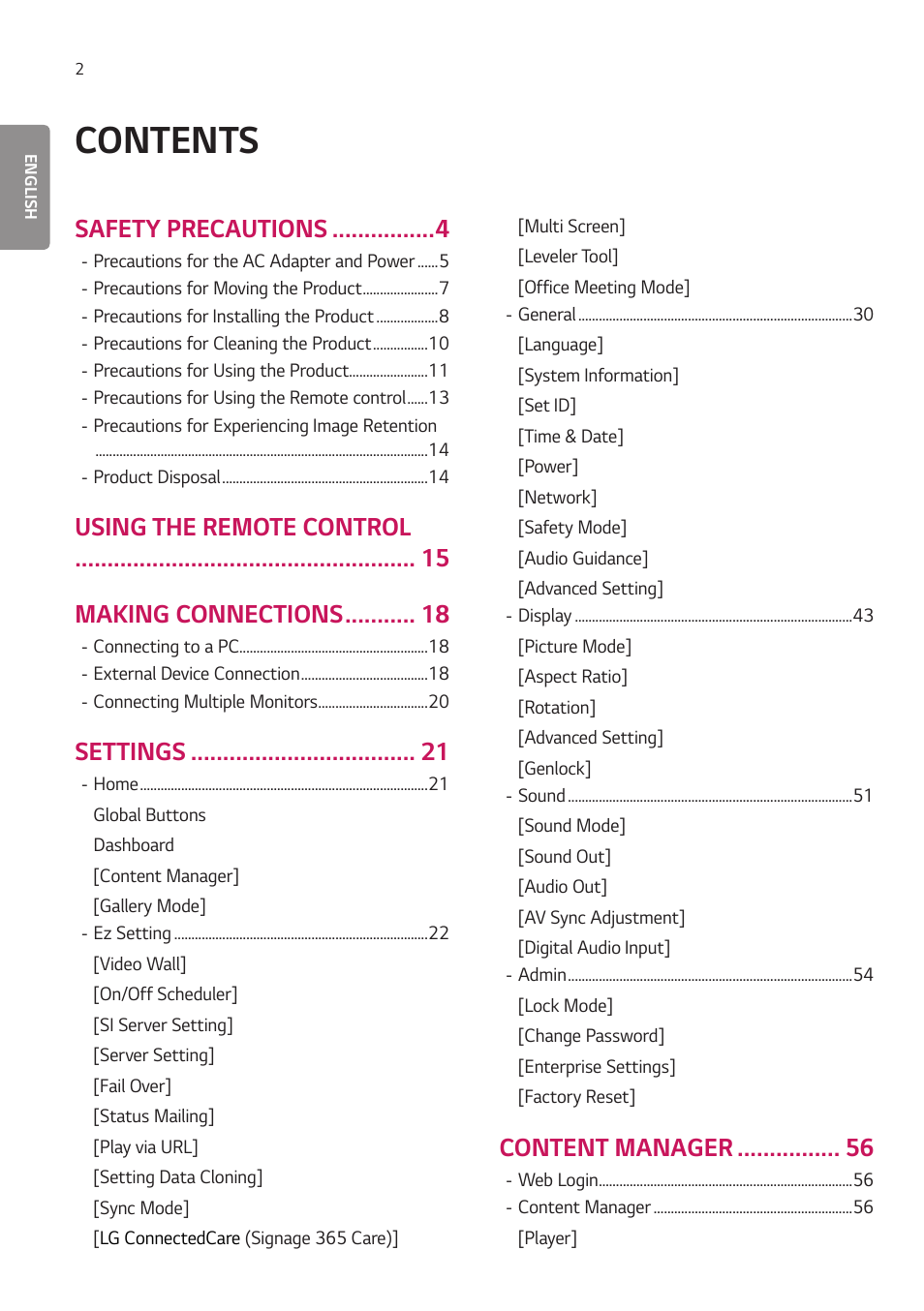 LG 55TC3CG-H 55" 4K UHD HDR Touchscreen Commercial Monitor User Manual | Page 38 / 153