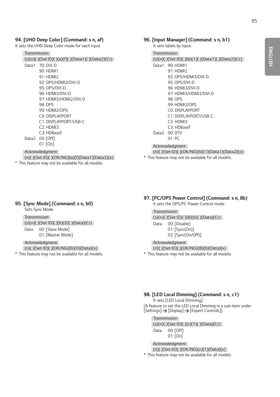 LG BH5F-M 86" 4K UHD Ultra-Stretch Digital Signage Commercial Monitor User Manual | Page 130 / 134