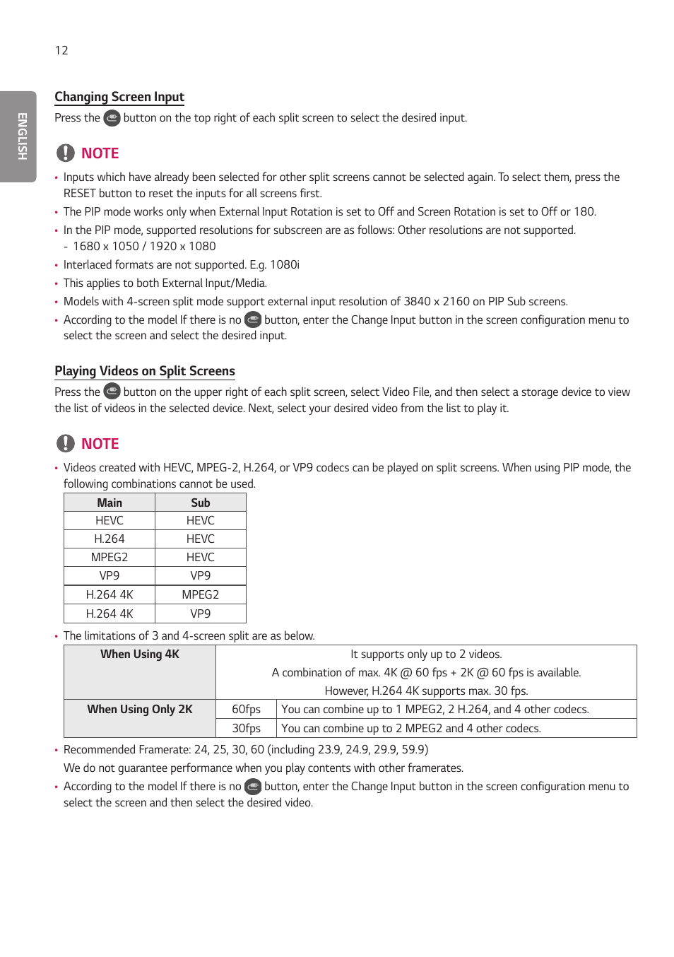 LG BH5F-M 86" 4K UHD Ultra-Stretch Digital Signage Commercial Monitor User Manual | Page 47 / 134