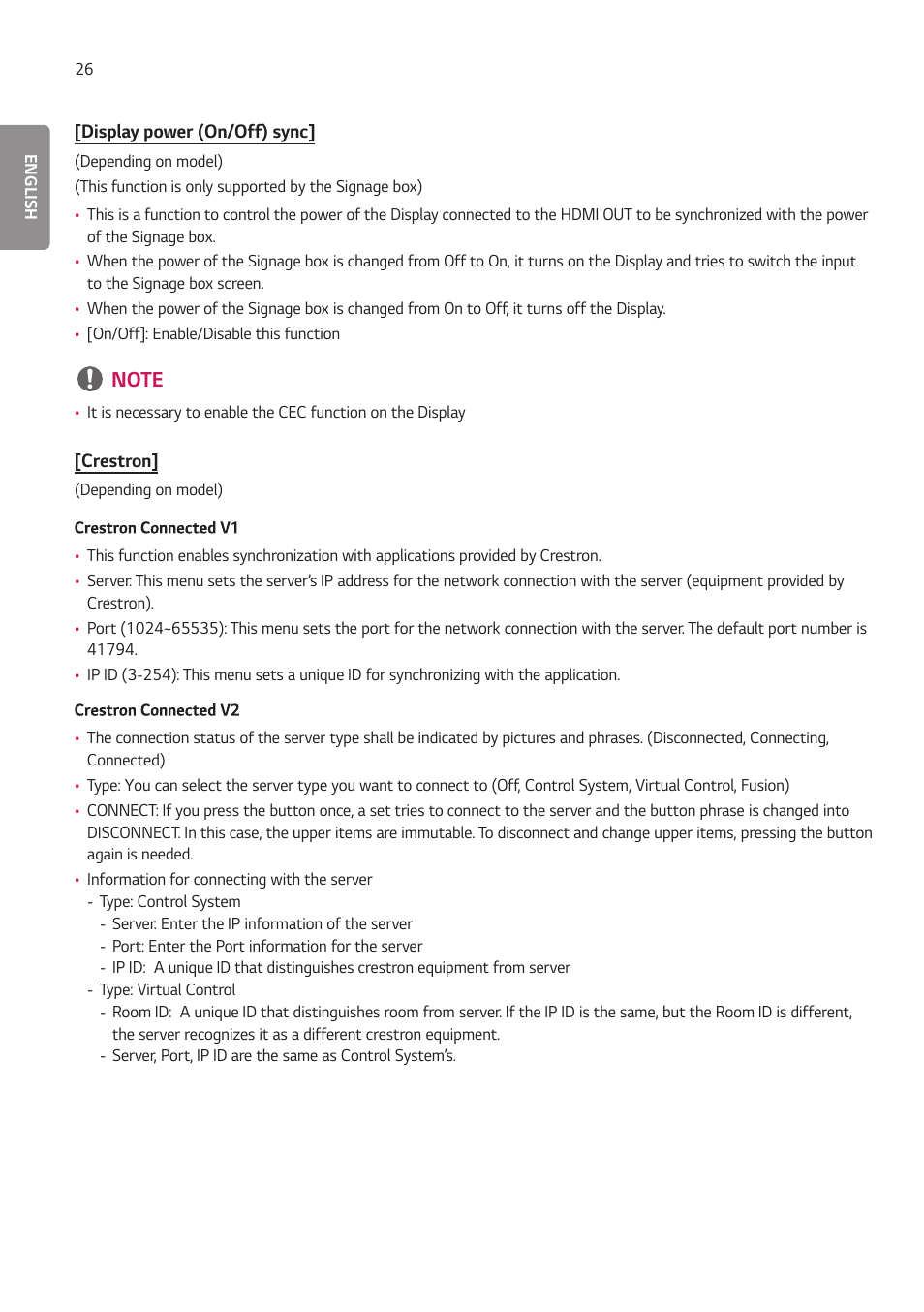 LG BH5F-M 86" 4K UHD Ultra-Stretch Digital Signage Commercial Monitor User Manual | Page 61 / 134