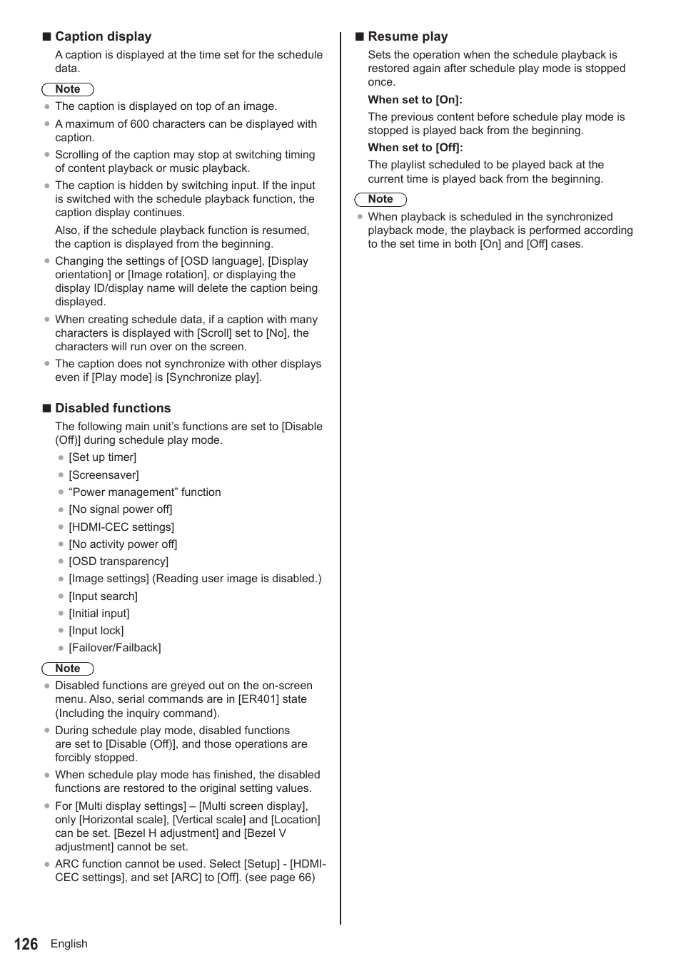 Panasonic TH-86EQ2W 85.6" 4K Digital Signage Display User Manual | Page 126 / 178