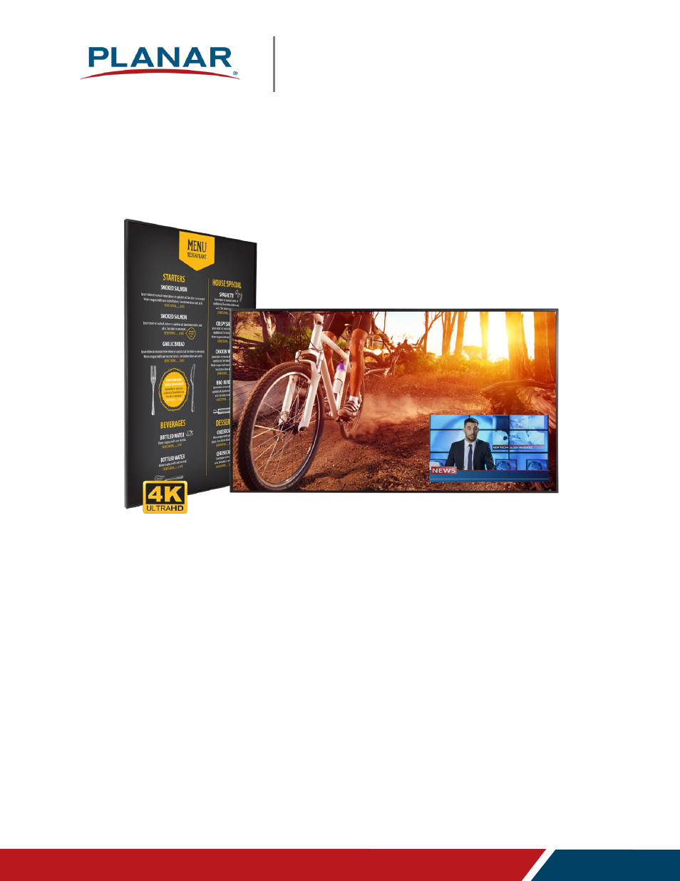 Planar Systems UltraRes P Series 49" UHD 4K Commercial Monitor User Manual | 133 pages