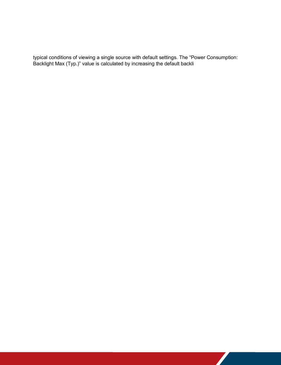Power consumption | Planar Systems UltraRes P Series 49" UHD 4K Commercial Monitor User Manual | Page 110 / 133