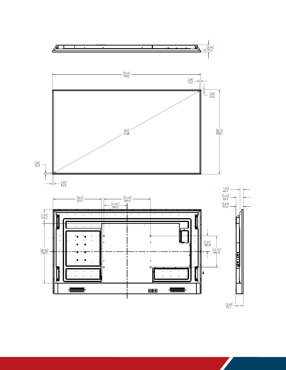 Urp85 | Planar Systems UltraRes P Series 49" UHD 4K Commercial Monitor User Manual | Page 125 / 133
