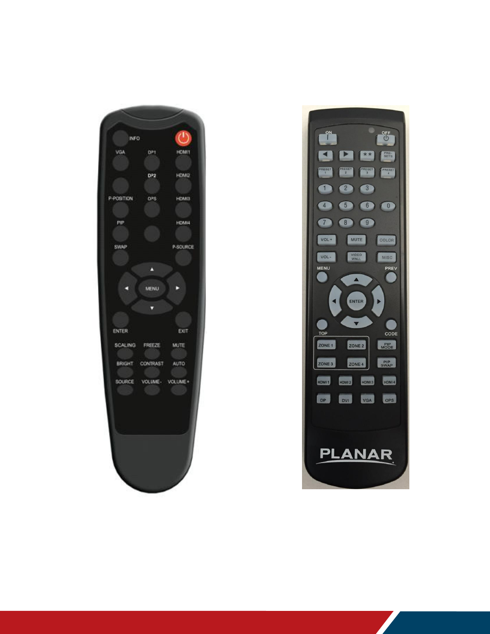 Using the remote control | Planar Systems UltraRes P Series 49" UHD 4K Commercial Monitor User Manual | Page 32 / 133
