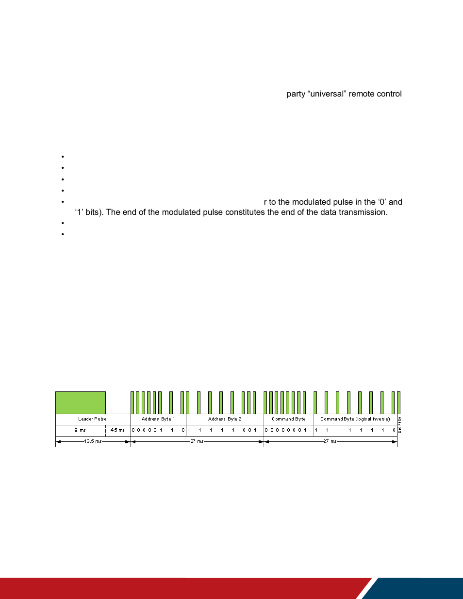 Ir command protocol | Planar Systems UltraRes P Series 49" UHD 4K Commercial Monitor User Manual | Page 33 / 133