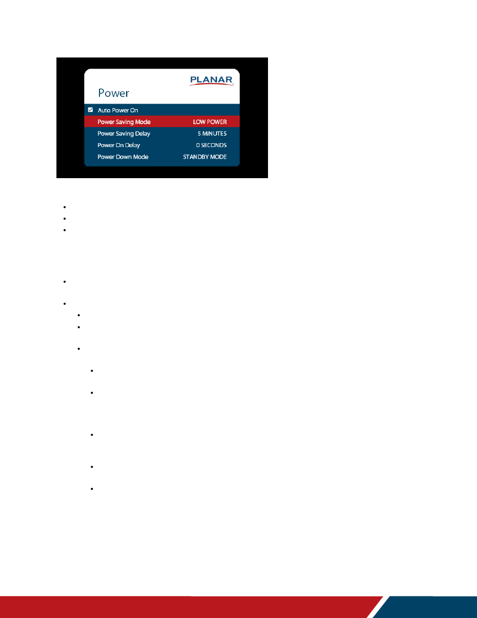 Planar Systems UltraRes P Series 49" UHD 4K Commercial Monitor User Manual | Page 52 / 133