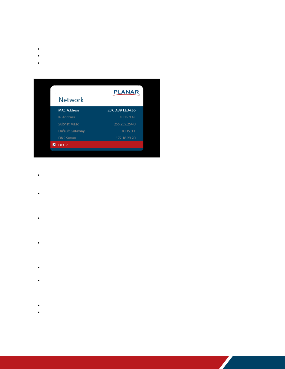 Planar Systems UltraRes P Series 49" UHD 4K Commercial Monitor User Manual | Page 54 / 133