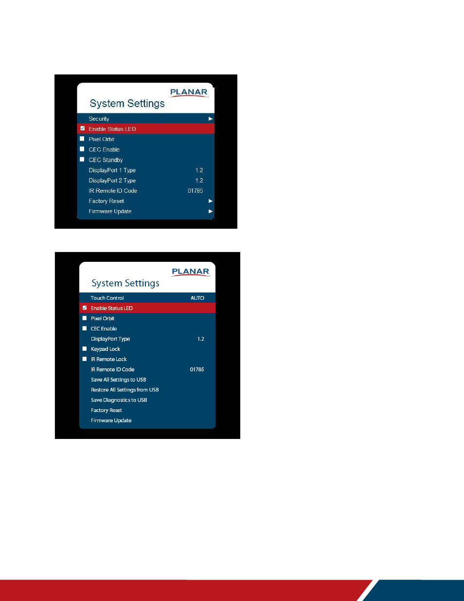Planar Systems UltraRes P Series 49" UHD 4K Commercial Monitor User Manual | Page 71 / 133