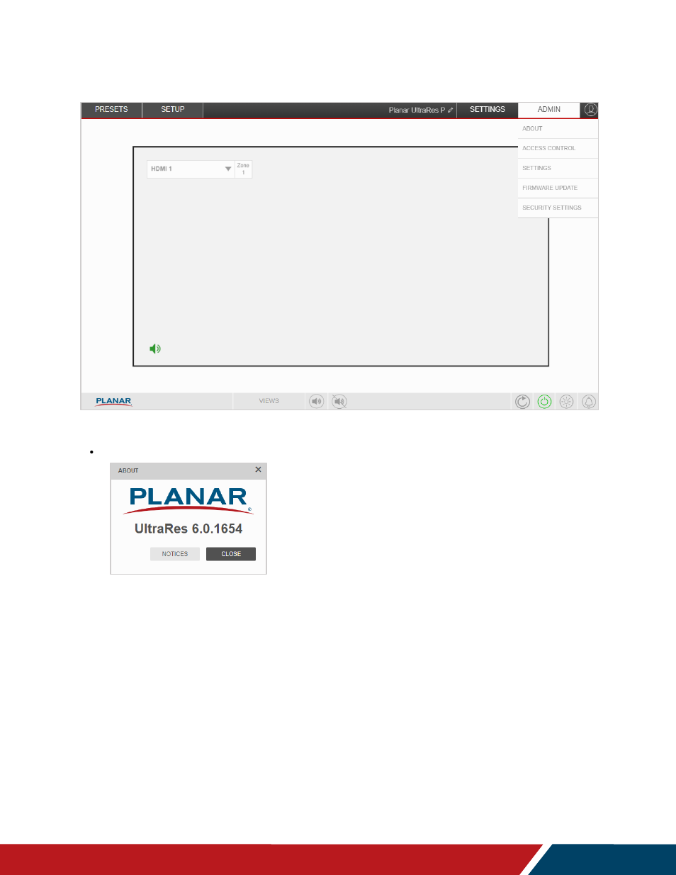 Admin | Planar Systems UltraRes P Series 49" UHD 4K Commercial Monitor User Manual | Page 85 / 133