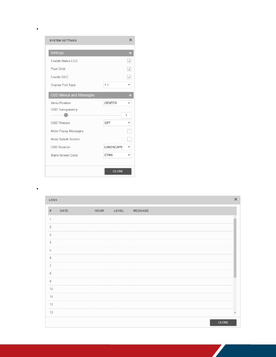 Planar Systems UltraRes P Series 49" UHD 4K Commercial Monitor User Manual | Page 92 / 133