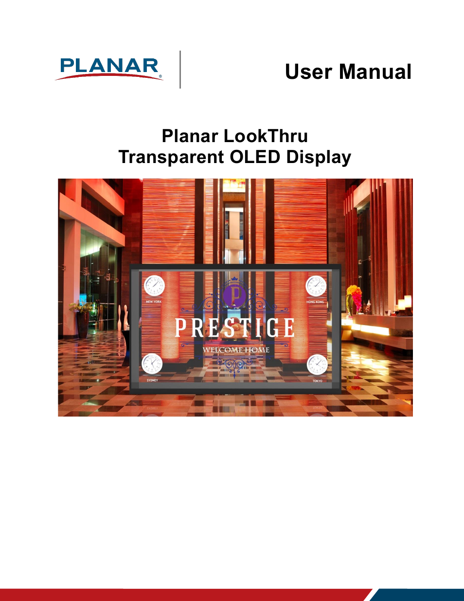 Planar Systems LO552 55" Full HD Transparent OLED Commercial Monitor User Manual | 72 pages