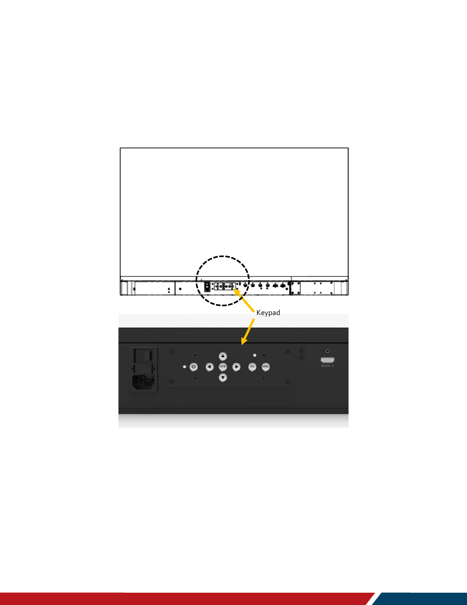 Operating the display, Osd keypad | Planar Systems LO552 55" Full HD Transparent OLED Commercial Monitor User Manual | Page 23 / 72