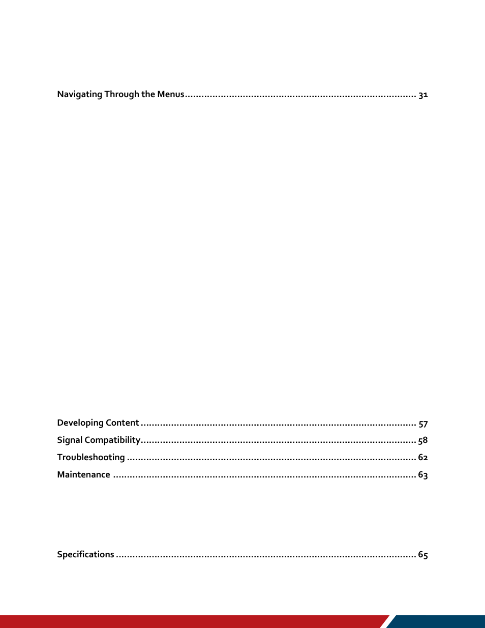 Planar Systems LO552 55" Full HD Transparent OLED Commercial Monitor User Manual | Page 4 / 72