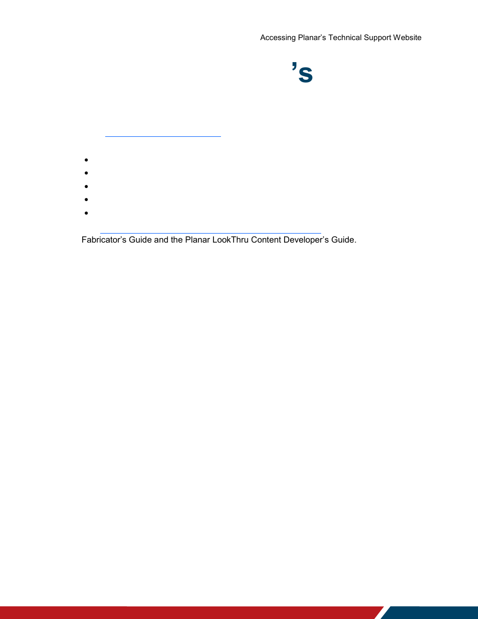 Accessing planar’s technical support website, Accessing planar ’s technical support website | Planar Systems LO552 55" Full HD Transparent OLED Commercial Monitor User Manual | Page 71 / 72
