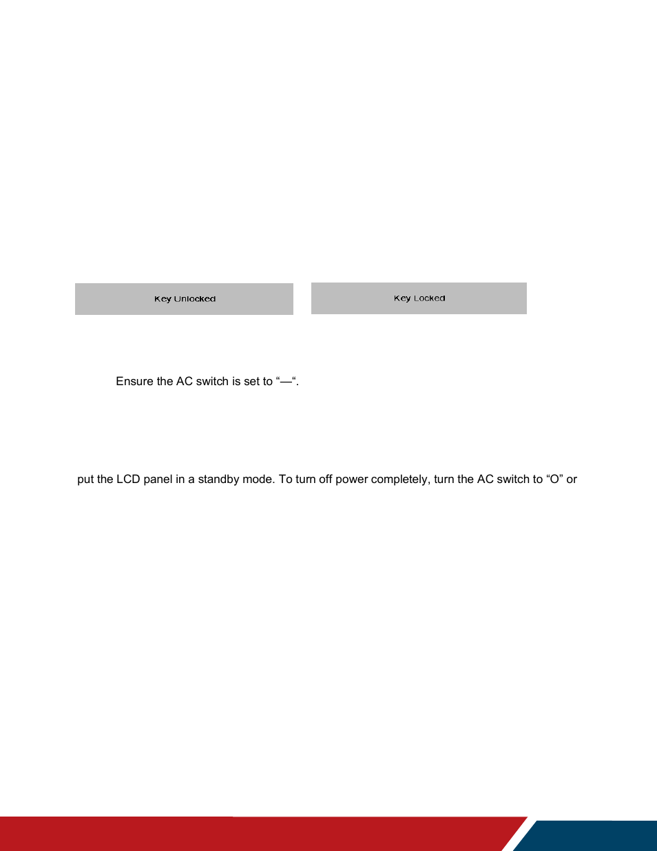 Locking the keypad and ir remote, Locking/unlocking the osd menus, Turning the display on | Turning the display off, Adjusting the volume, 2 locking the keypad and ir remote, 3 locking/unlocking the osd menus, 4 turning the display on, 5 turning the display off, 6 adjusting the volume | Planar Systems URW105 105" 5K 21:9 Ultra-Wide Commercial Monitor User Manual | Page 32 / 78