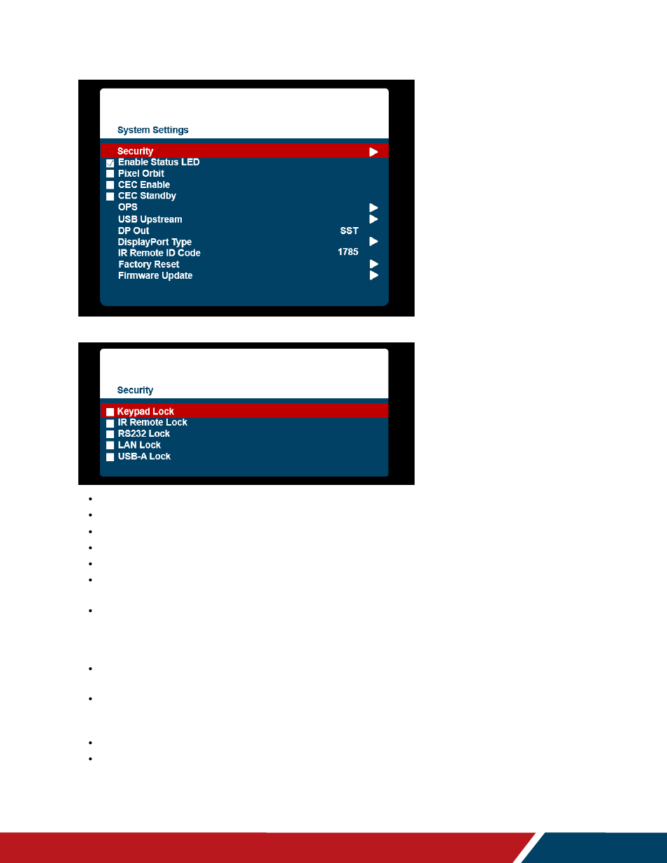 Planar Systems URW105 105" 5K 21:9 Ultra-Wide Commercial Monitor User Manual | Page 52 / 78