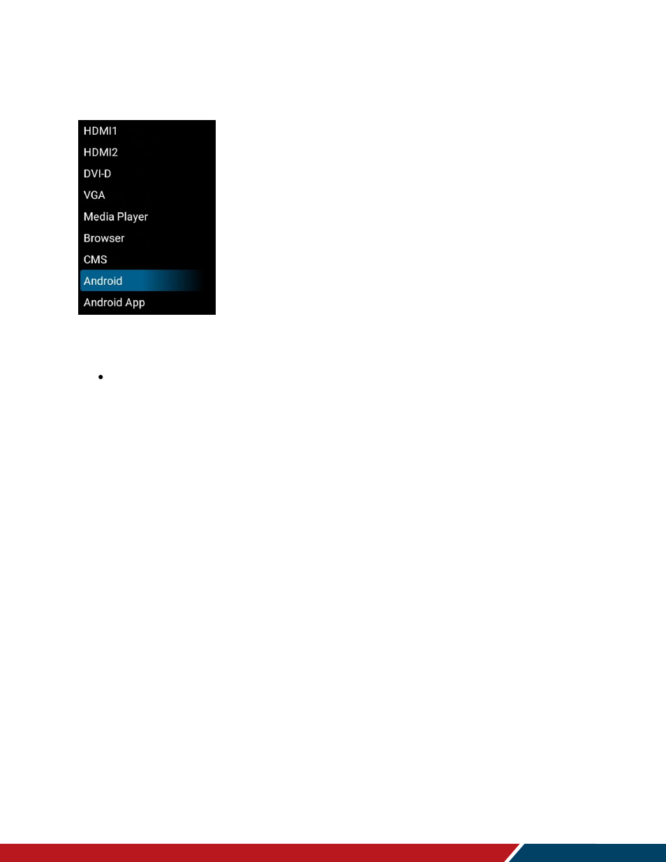 Input menu, Source options, 1 source options | Planar Systems Simplicity Series SLM50 50" UHD 4K Commercial Monitor User Manual | Page 39 / 104