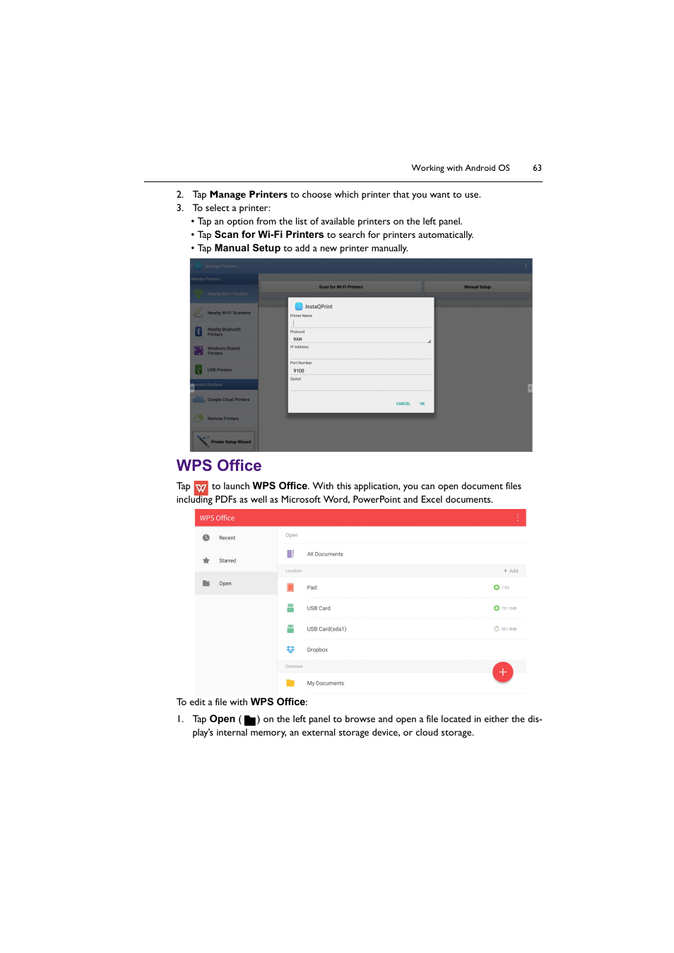 Wps office | BenQ RM8602K 86" Class 4K UHD Educational Touchscreen LED Display User Manual | Page 63 / 81