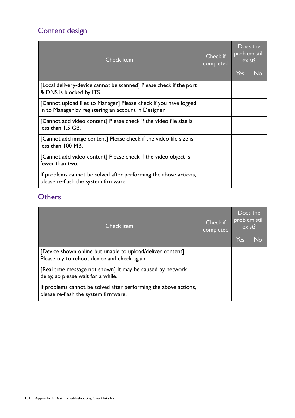 Content design, Others, Content design others | BenQ RM8602K 86" Class 4K UHD Educational Touchscreen LED Display User Manual | Page 106 / 107