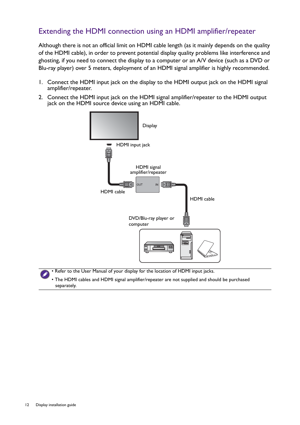 BenQ RM8602K 86" Class 4K UHD Educational Touchscreen LED Display User Manual | Page 12 / 107