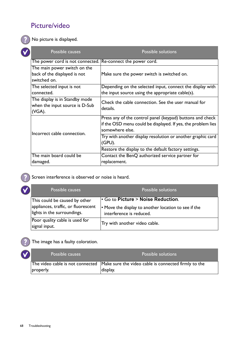 Picture/video | BenQ RM8602K 86" Class 4K UHD Educational Touchscreen LED Display User Manual | Page 68 / 107