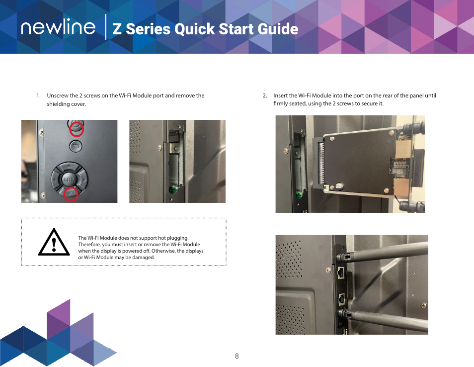 Z series quick start guide | Newline Z Series TT-5522Z-UC 55" 4K PCAP Touchscreen Interactive Display with OPS Computer and 4K Camera User Manual | Page 9 / 14
