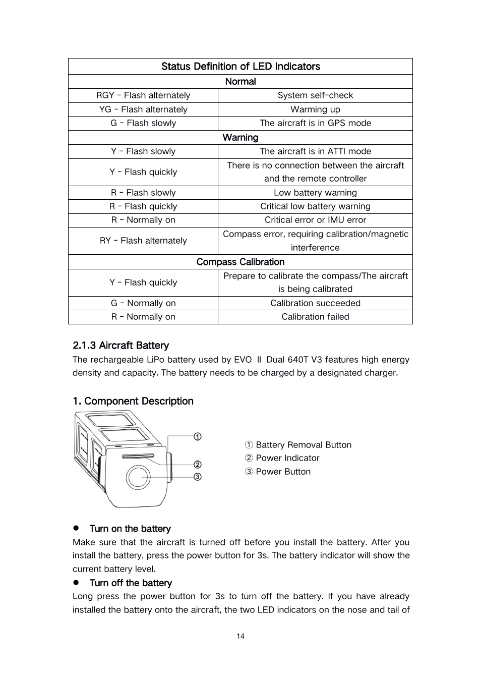 3 aircraft battery | Autel Robotics EVO II Dual 640T Enterprise Bundle V3 Drone with Thermal Imaging User Manual | Page 14 / 62