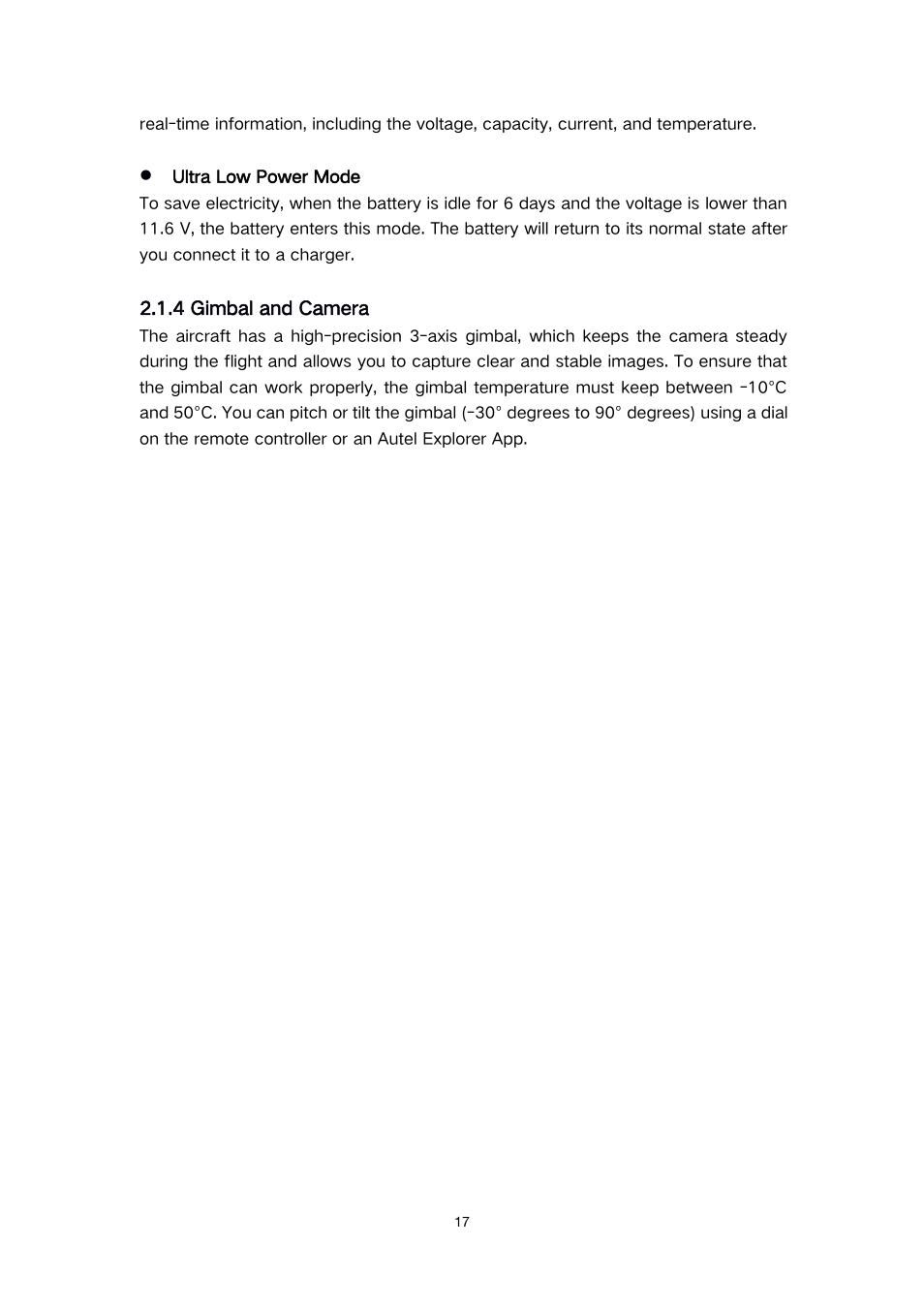 4 gimbal and camera | Autel Robotics EVO II Dual 640T Enterprise Bundle V3 Drone with Thermal Imaging User Manual | Page 17 / 62