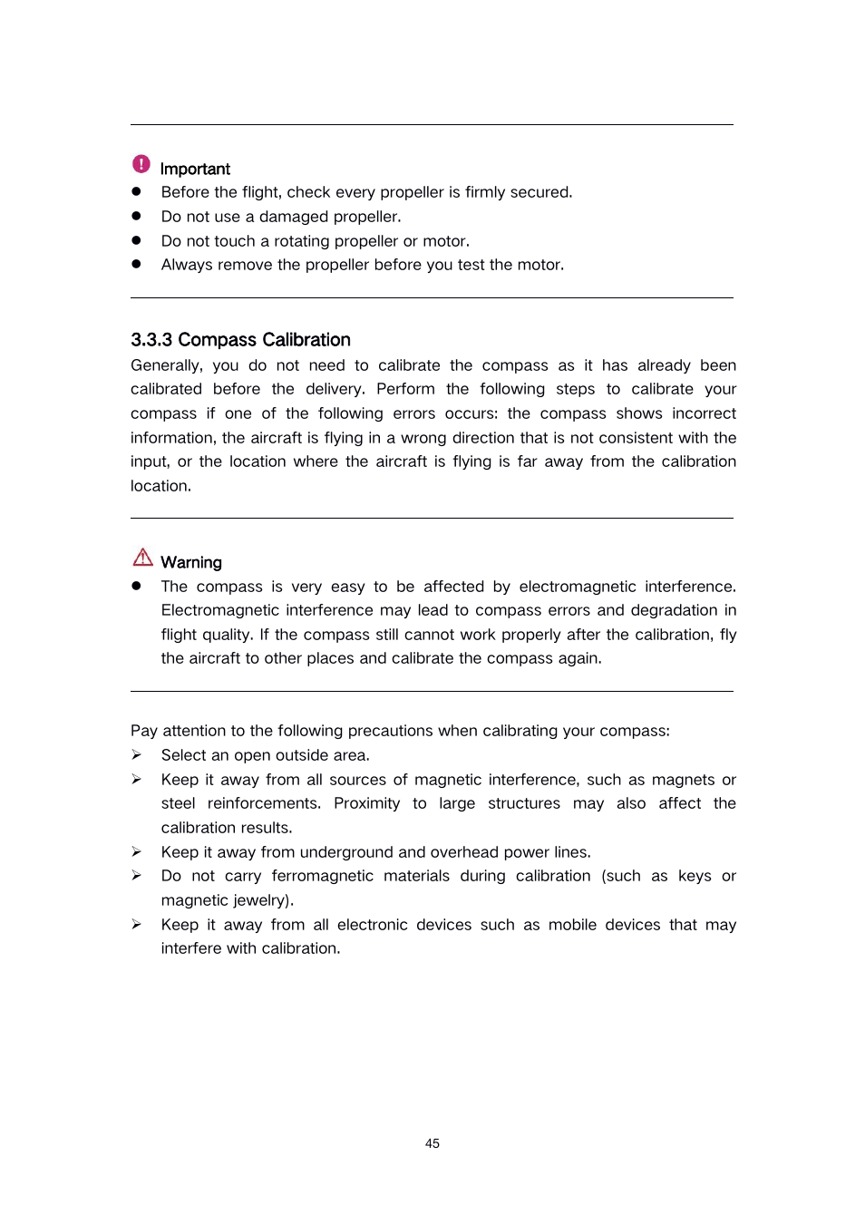 3 compass calibration | Autel Robotics EVO II Dual 640T Enterprise Bundle V3 Drone with Thermal Imaging User Manual | Page 45 / 62