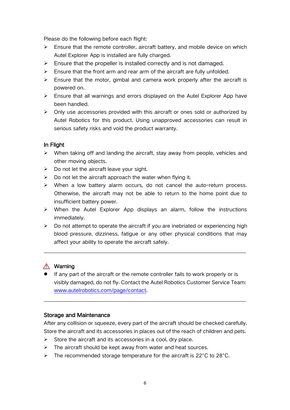 Autel Robotics EVO II Dual 640T Enterprise Bundle V3 Drone with Thermal Imaging User Manual | Page 6 / 62