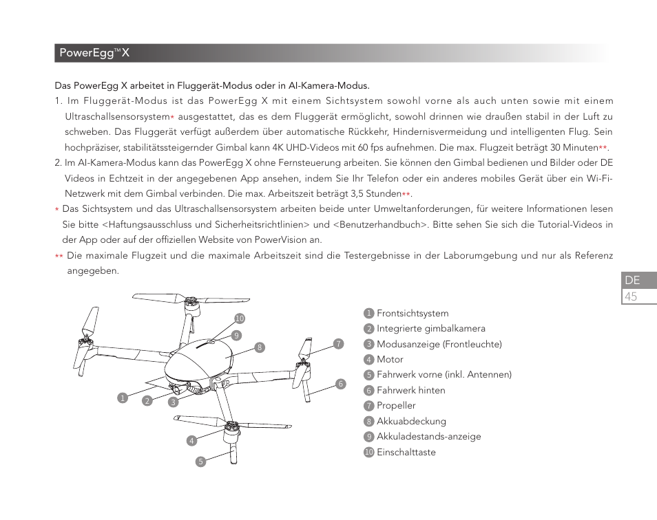 Power Vision PowerEgg X Explorer AI Camera & Drone User Manual | Page 47 / 84