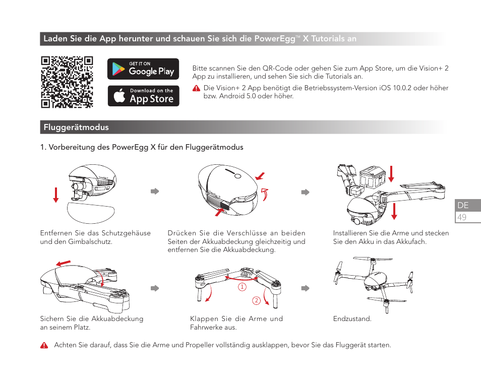 Power Vision PowerEgg X Explorer AI Camera & Drone User Manual | Page 51 / 84