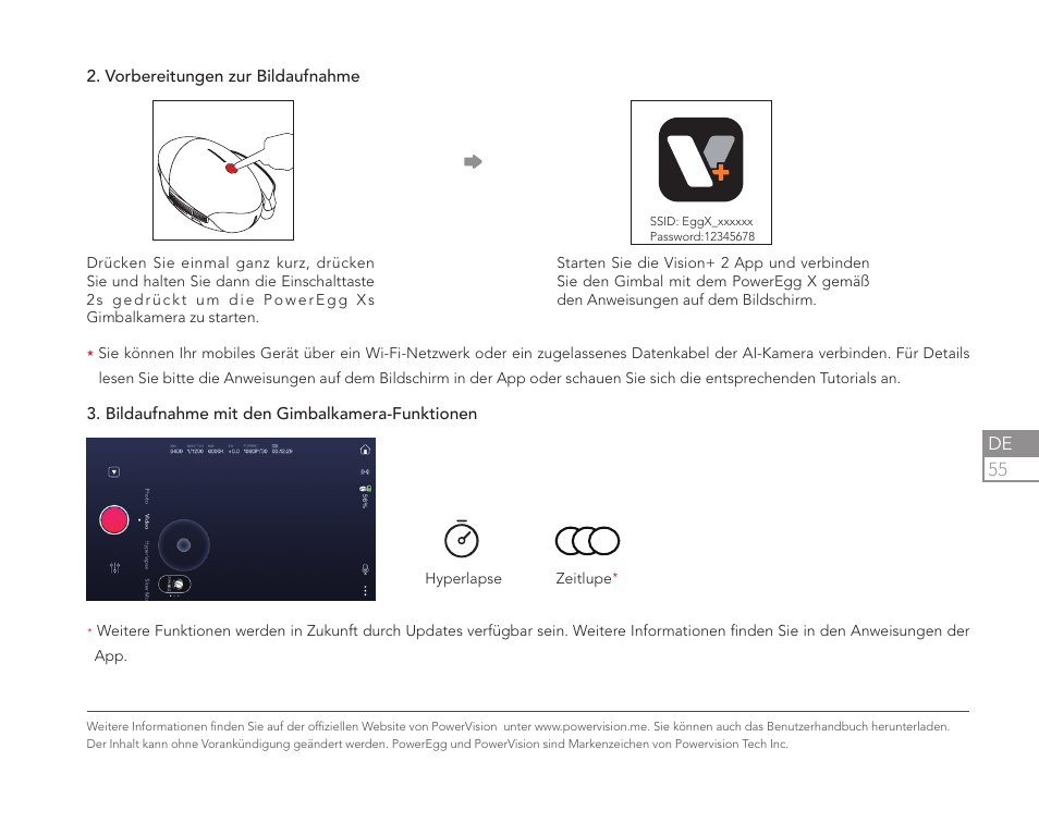 Power Vision PowerEgg X Explorer AI Camera & Drone User Manual | Page 57 / 84