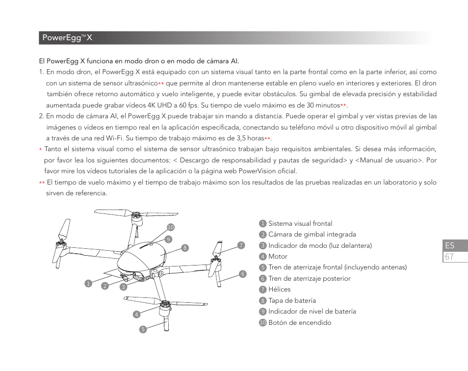 Power Vision PowerEgg X Explorer AI Camera & Drone User Manual | Page 69 / 84