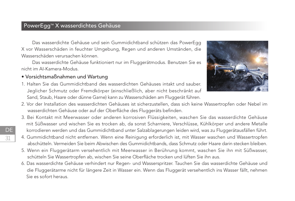 Power Vision PowerEgg X Wizard Waterproof AI Camera & Drone User Manual | Page 32 / 56