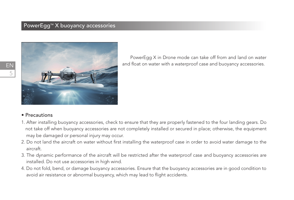 Power Vision PowerEgg X Wizard Waterproof AI Camera & Drone User Manual | Page 6 / 56