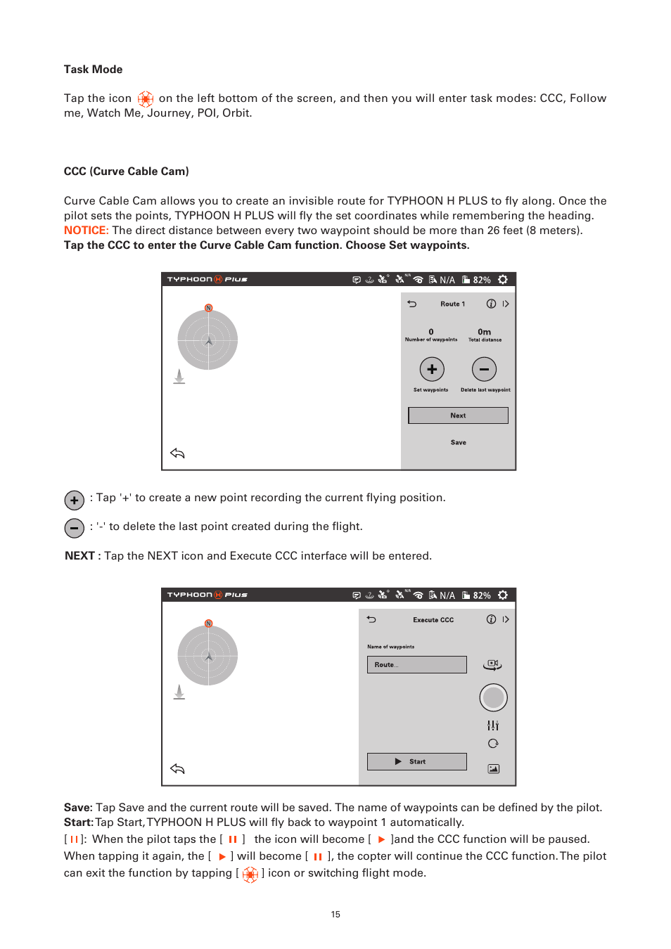 YUNEEC Typhoon H Plus Hexacopter User Manual | Page 15 / 28
