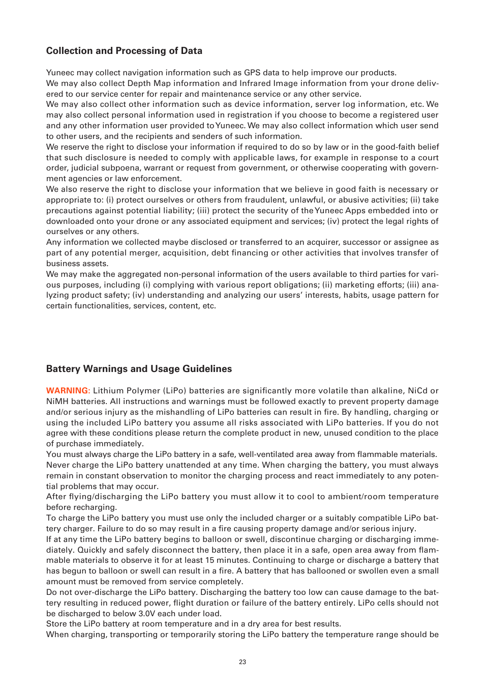 YUNEEC Typhoon H Plus Hexacopter User Manual | Page 23 / 28