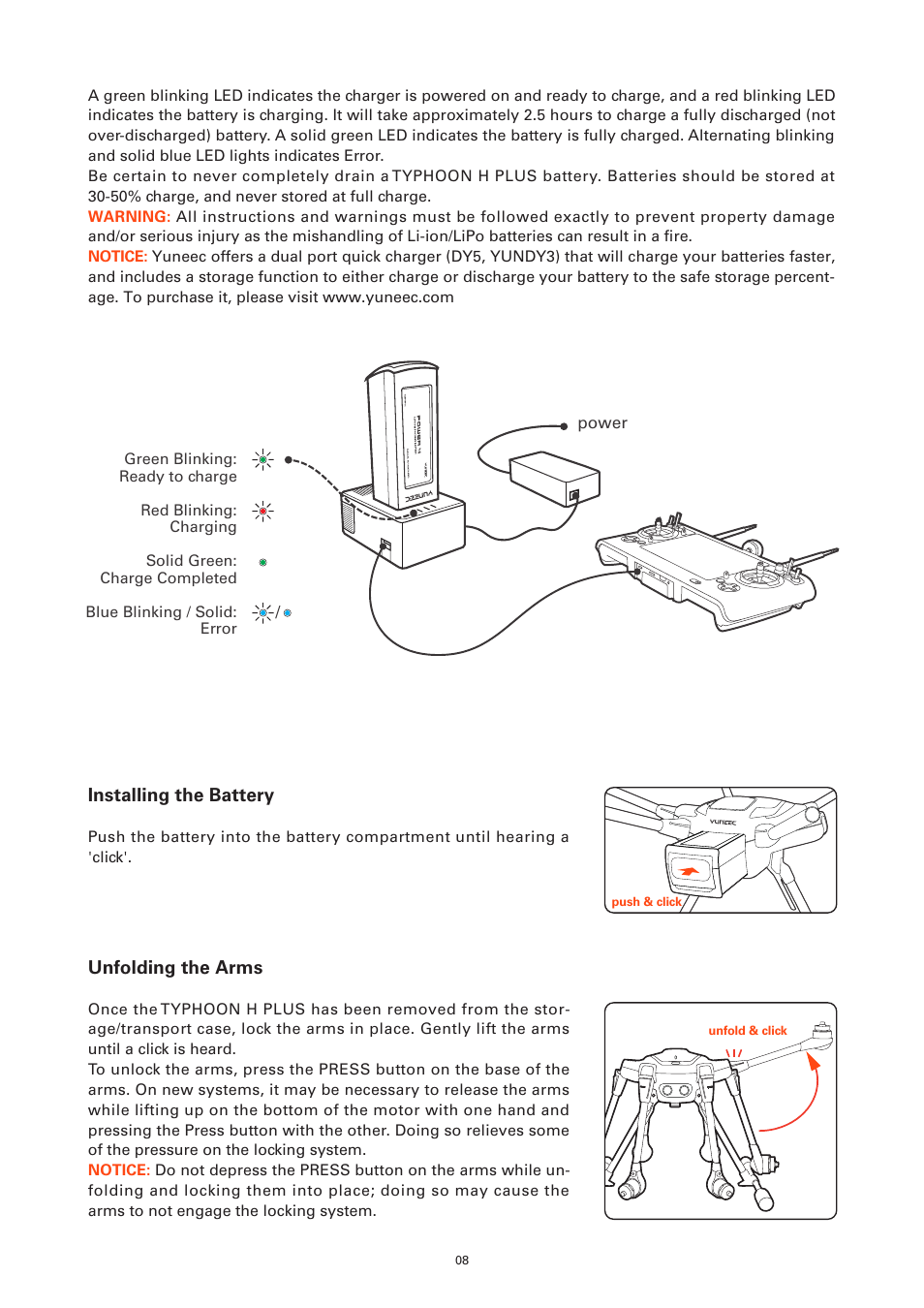 YUNEEC Typhoon H Plus Hexacopter User Manual | Page 8 / 28