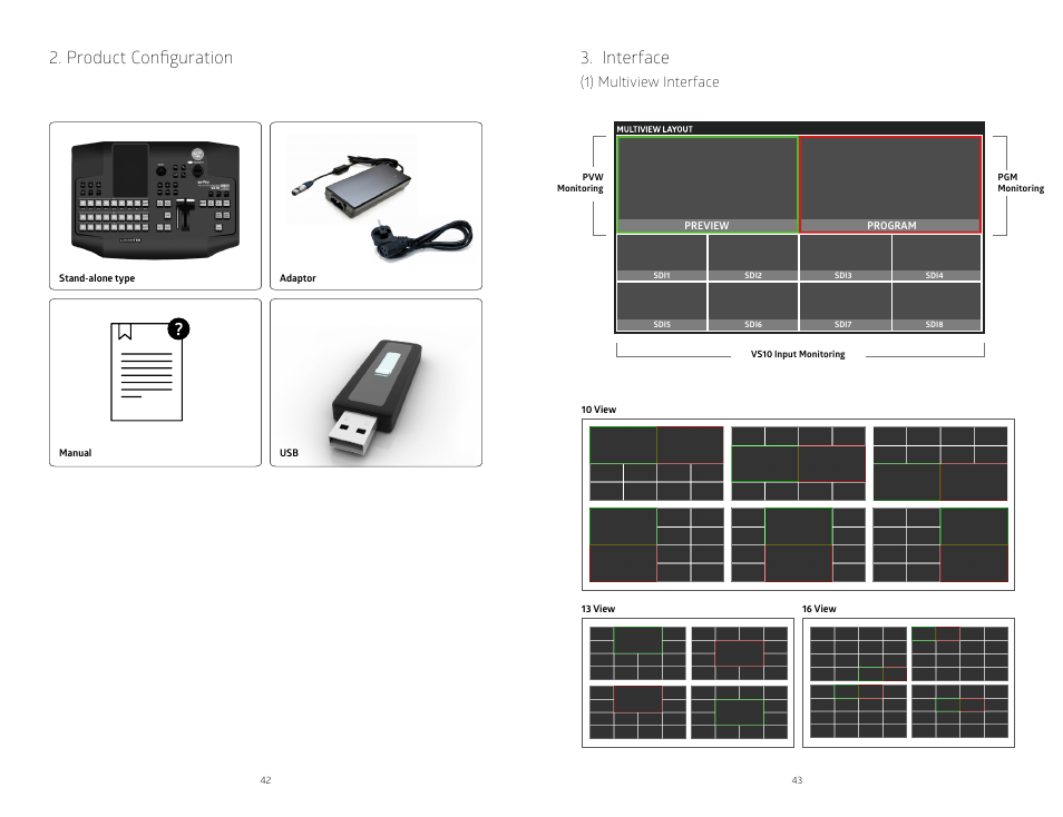 Product configuration 3. interface | Lumantek ez-Pro VS10 3G-SDI/HDMI Video Switcher with 5" LED Touchscreen User Manual | Page 22 / 35