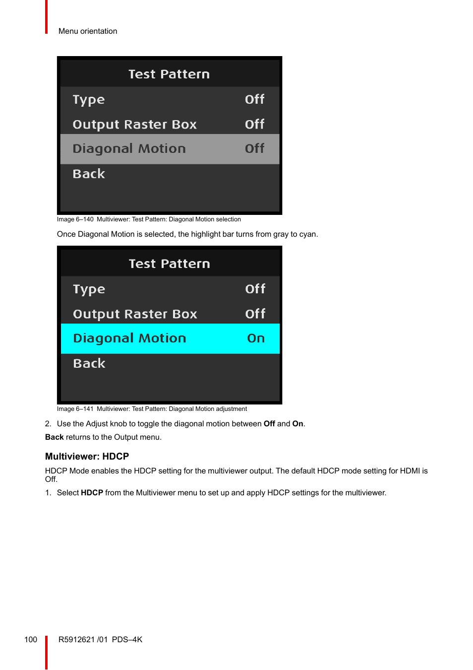 Multiviewer: hdcp | Barco PDS-4K HDMI Presentation Switcher User Manual | Page 100 / 224