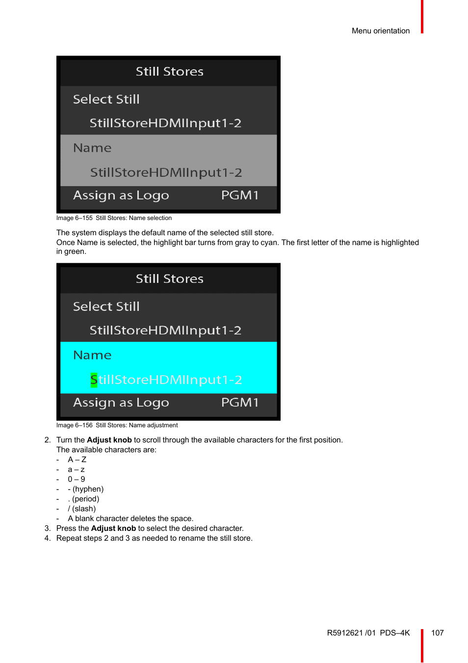 Barco PDS-4K HDMI Presentation Switcher User Manual | Page 107 / 224