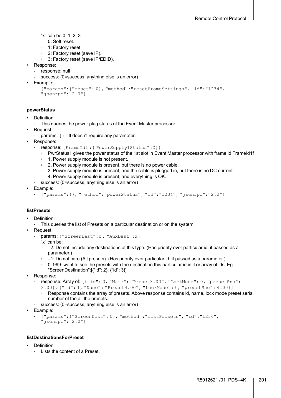 Barco PDS-4K HDMI Presentation Switcher User Manual | Page 201 / 224