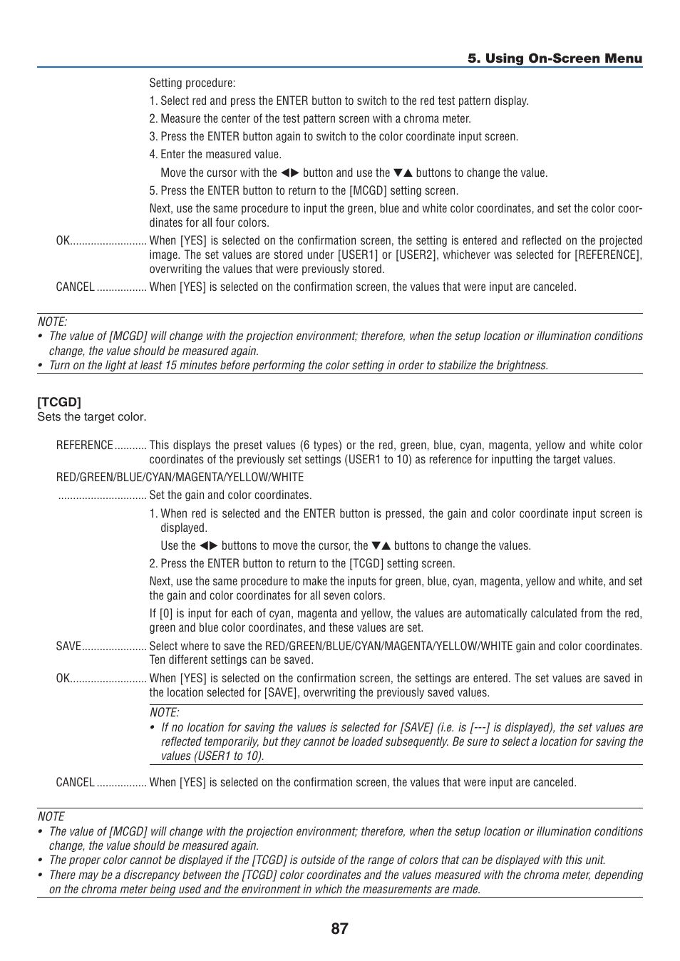 NEC 40,000-Lumen 4K Laser Installation Projector User Manual | Page 104 / 192