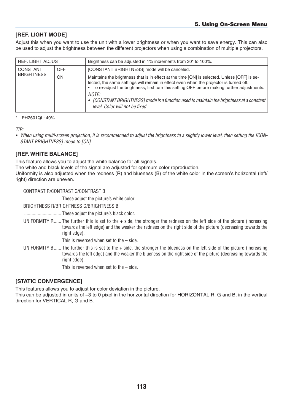 NEC 40,000-Lumen 4K Laser Installation Projector User Manual | Page 130 / 192