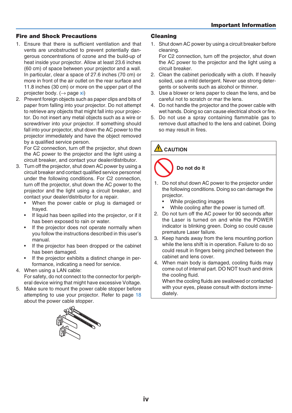 NEC 40,000-Lumen 4K Laser Installation Projector User Manual | Page 6 / 192