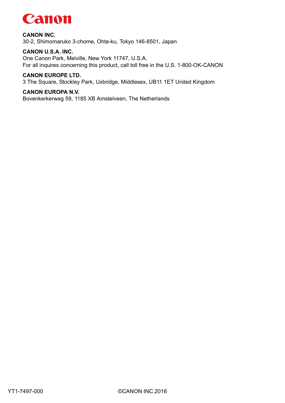 Canon REALiS 4K501ST Pro AV 5000-Lumen LCoS Projector User Manual | Page 196 / 196