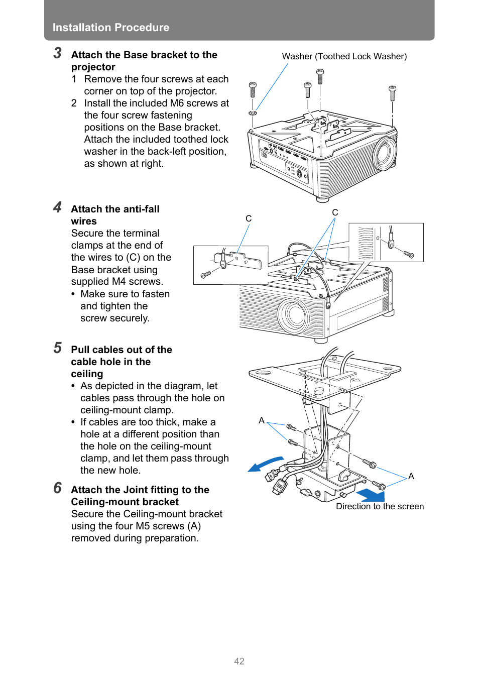 Canon REALiS 4K501ST Pro AV 5000-Lumen LCoS Projector User Manual | Page 42 / 196